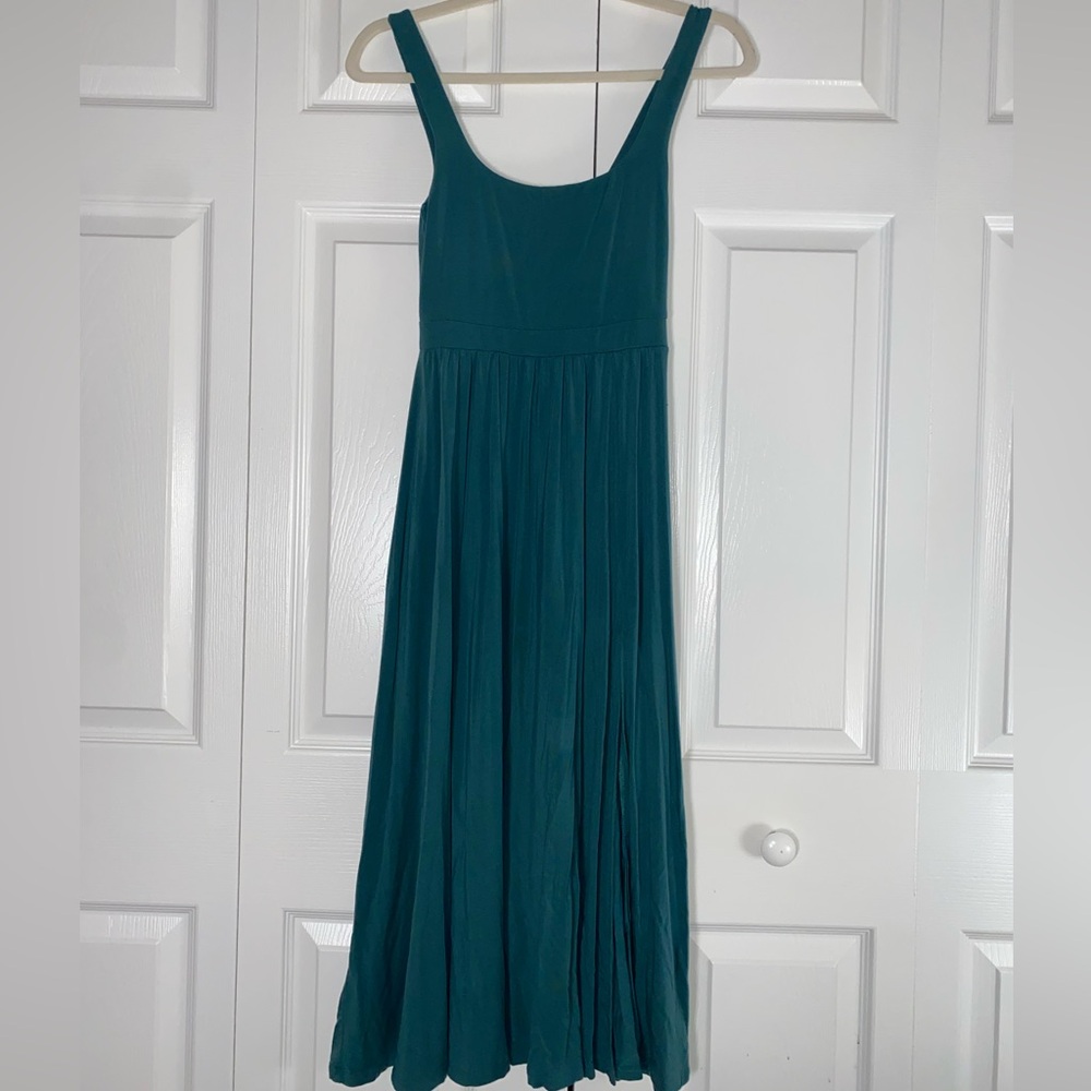 Aritzia Wilfred Market Slit Dress Teal